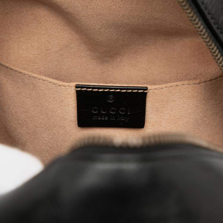 Pre Owned Gucci Black Small GG Marmont Matelasse Leather Animalier Backpack