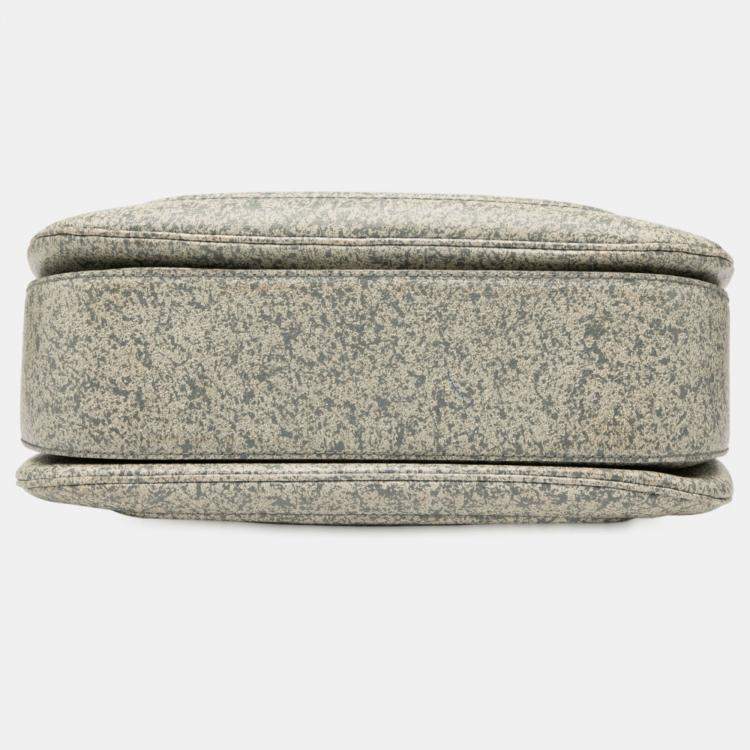 Pre Owned Gucci Large Speckled Leather New Bamboo Top Handle Bag