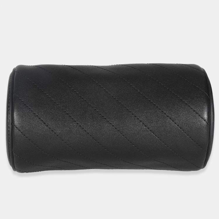 Pre Owned Gucci Black Diagonal Quilted Leather Mini Blondie Shoulder Bag