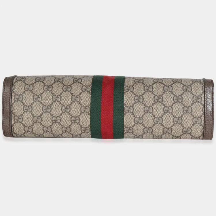 Pre Owned Gucci Beige GG Supreme Web Ophidia GG Small Shoulder Bag