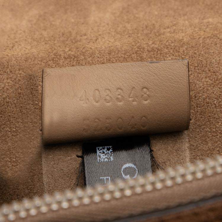 Pre Owned Gucci Brown Medium GG Supreme Embroidered Bird and Flowers Dionysus Shoulder Bag