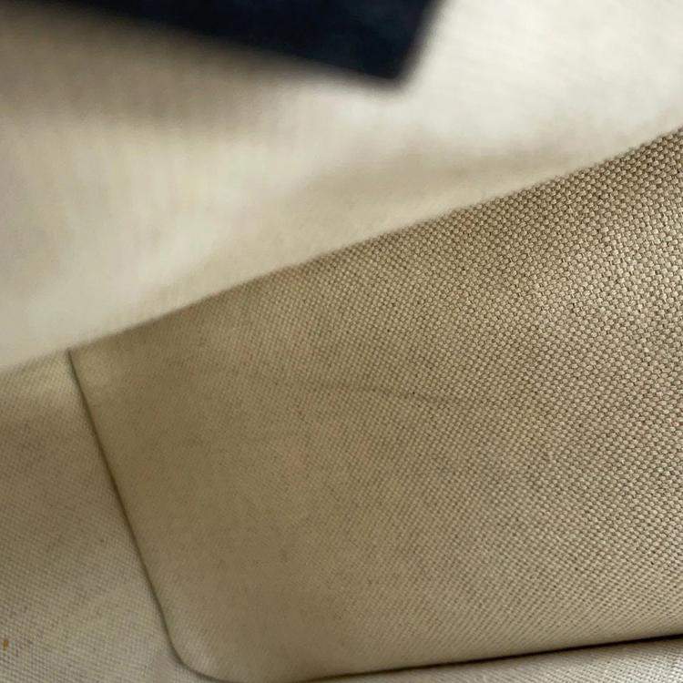 Pre Owned Gucci Embroidery Check 2-Way Tote Bag Multicolor/Beige Canvas Leather Size Small