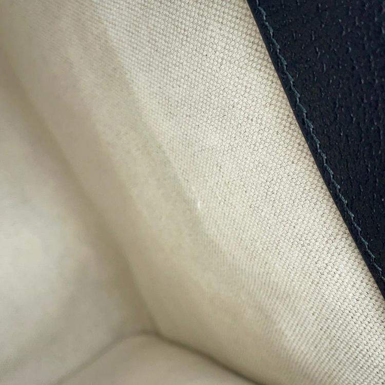 Pre Owned Gucci Embroidery Check 2-Way Tote Bag Multicolor/Beige Canvas Leather Size Small