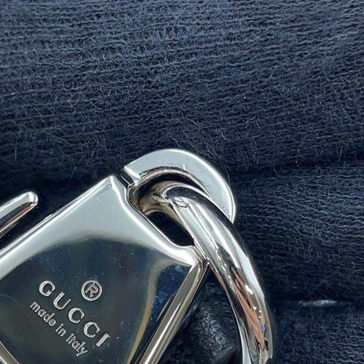 Pre Owned Gucci Embroidery Check 2-Way Tote Bag Multicolor/Beige Canvas Leather Size Small