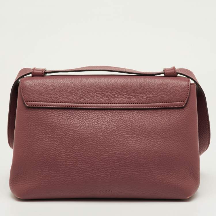 Pre Owned Gucci GG Marmont Old Rose Leather Shoulder Bag