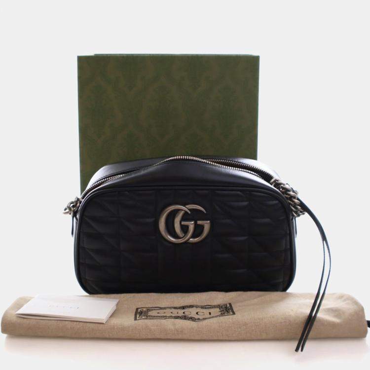 Pre Owned Gucci Small Calfskin Marmot Camera Bag