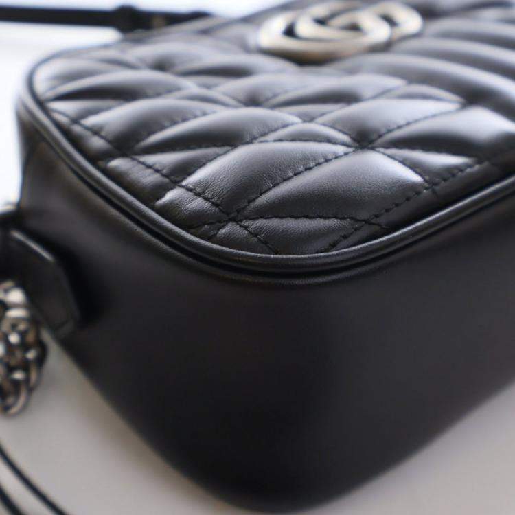 Pre Owned Gucci Small Calfskin Marmot Camera Bag