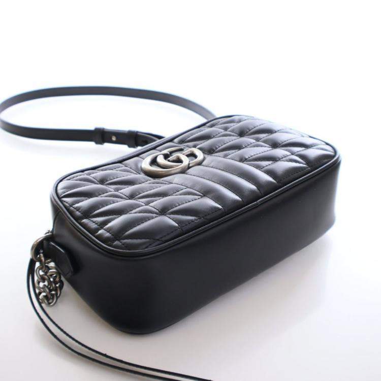 Pre Owned Gucci Small Calfskin Marmot Camera Bag