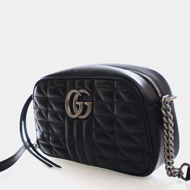 Pre Owned Gucci Small Calfskin Marmot Camera Bag