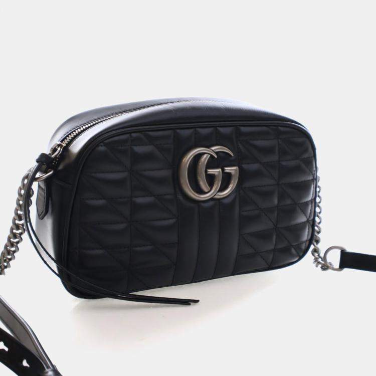 Pre Owned Gucci Small Calfskin Marmot Camera Bag