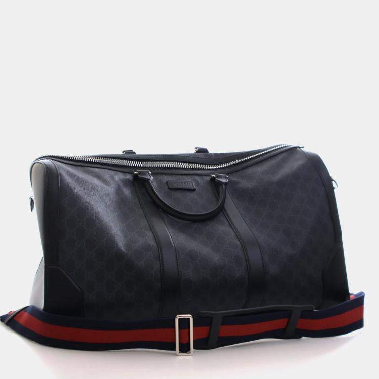 Pre Owned Gucci Large GG Supreme Duffle
