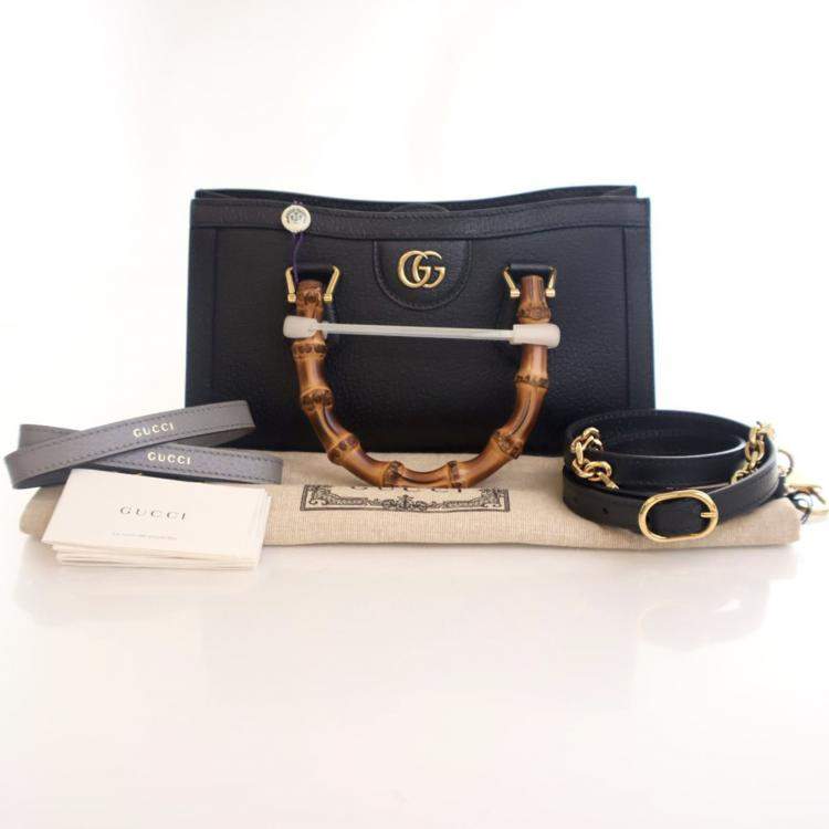 Pre Owned Gucci Small Calfskin Diana Tote Bag