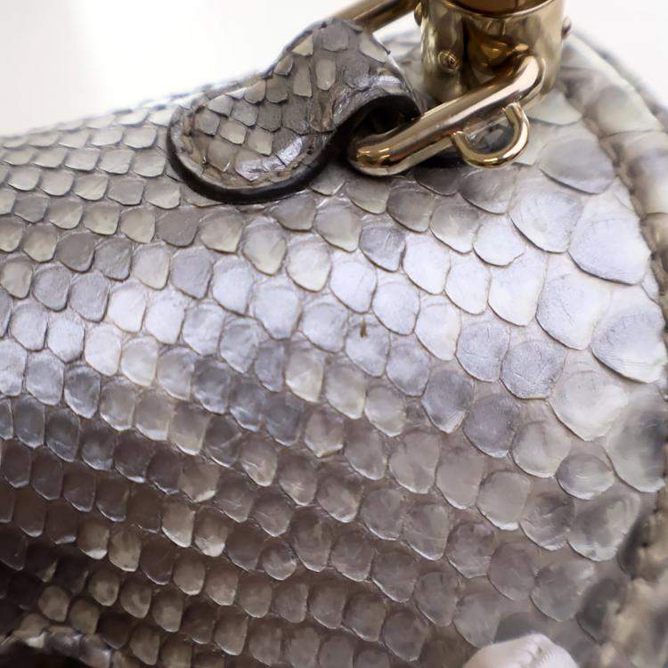 مملوكة مسبقًا Gucci Medium Python Bamboo Top Handle Bag