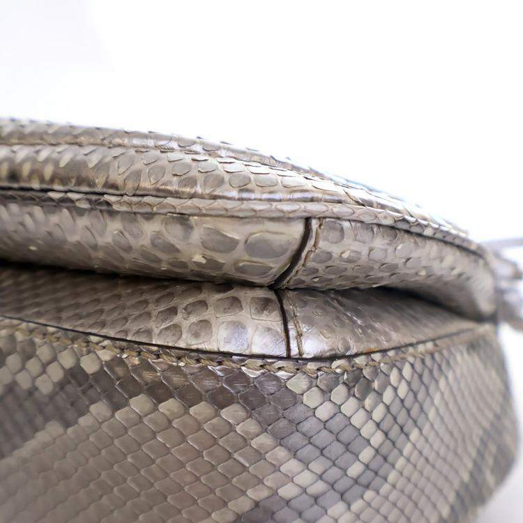 مملوكة مسبقًا Gucci Medium Python Bamboo Top Handle Bag