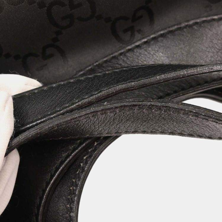 Pre Owned Gucci Black GG Handbag