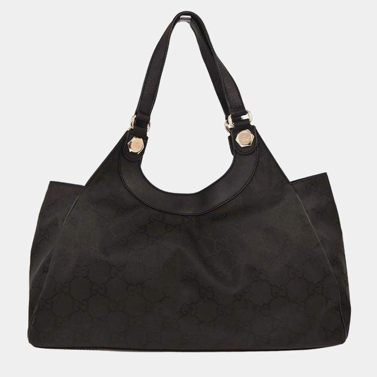 Pre Owned Gucci Black GG Handbag