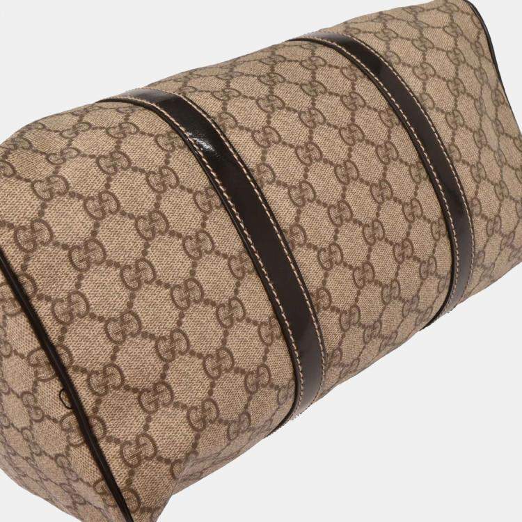 Pre Owned Gucci Beige GG Duffle Handbag