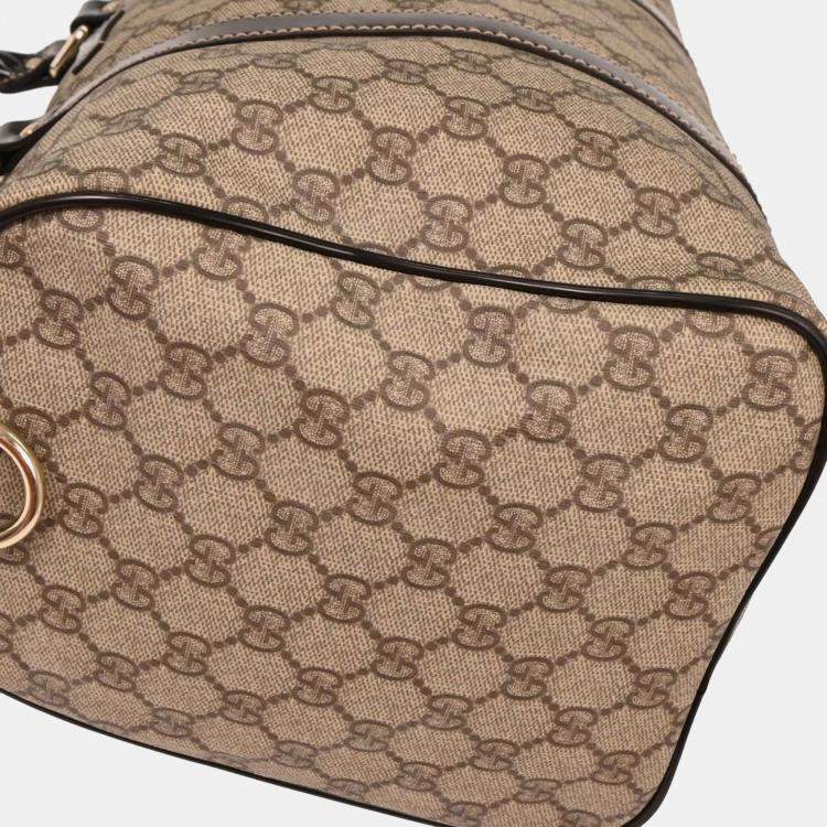 Pre Owned Gucci Beige GG Duffle Handbag