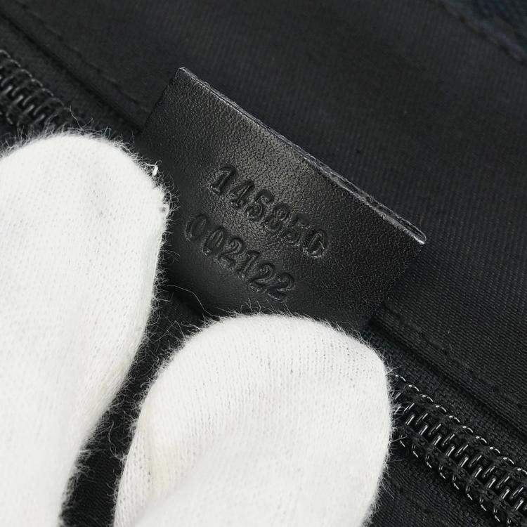 Pre Owned Gucci Black GG Shoulder Bag
