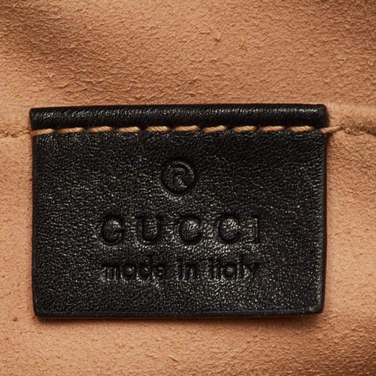 مملوكة مسبقًا Gucci GG Marmont Pearl Studded Black Matelassé Leather Waist Belt Bag