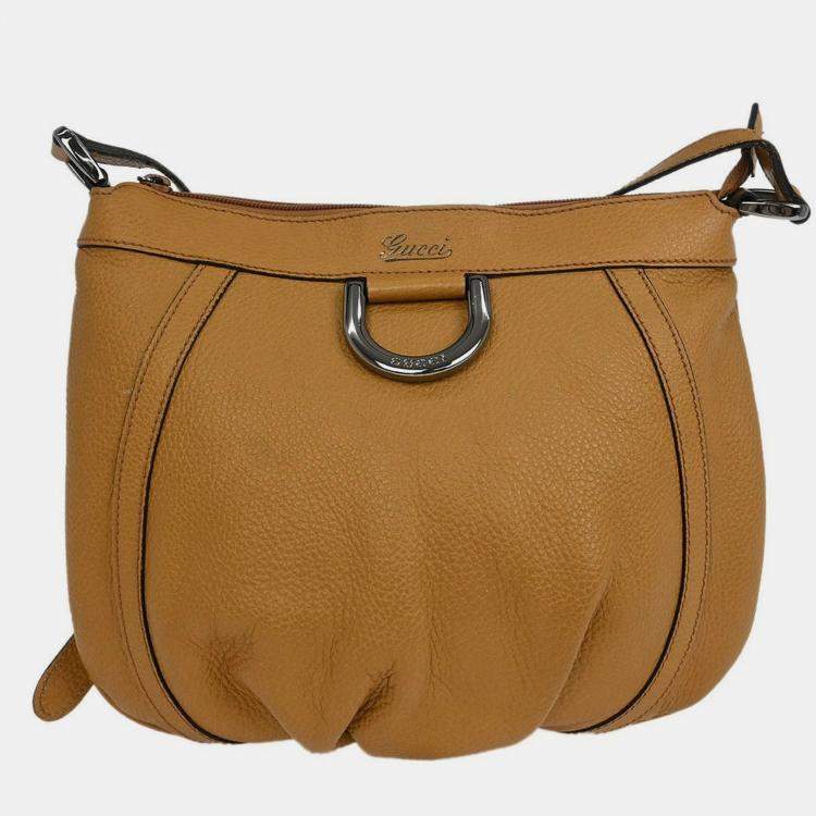 Pre Owned Gucci Brown Abbey D Ring Shoulder Bag