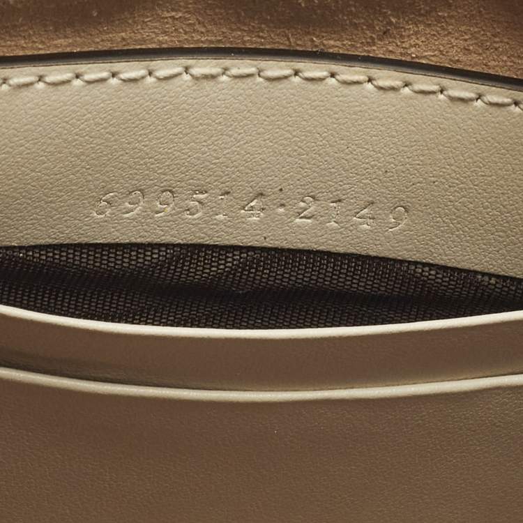 Pre Owned Gucci GG Marmont Small White Matelassé Leather Hobo