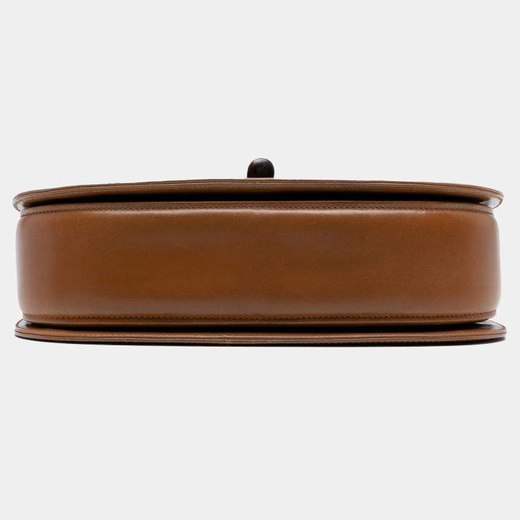 Pre Owned Gucci Brown Calfskin Bamboo Night