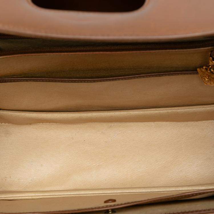 Pre Owned Gucci Brown Calfskin Bamboo Night