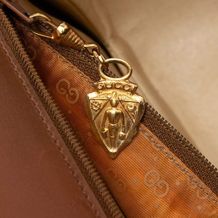 Pre Owned Gucci Brown Calfskin Bamboo Night