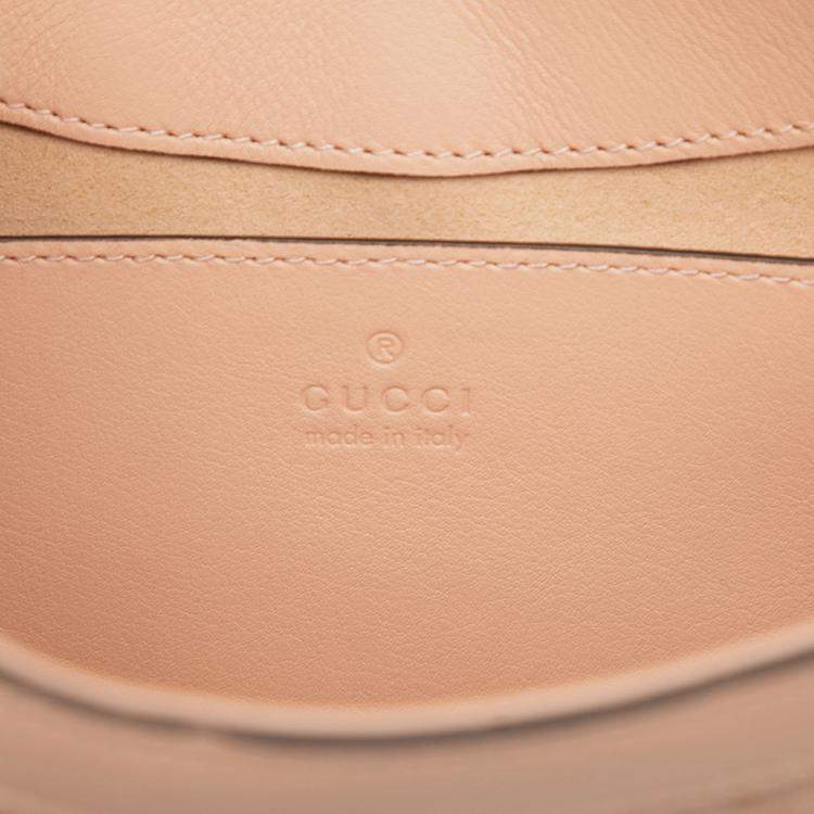 Pre Owned Gucci Pink Small GG Supreme Padlock Shoulder Bag