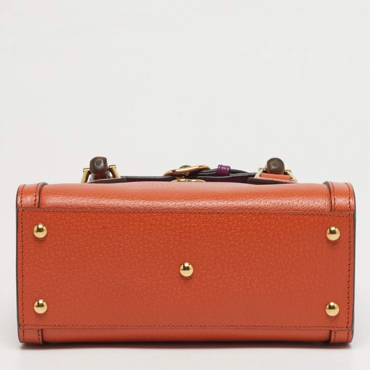 مملوكة مسبقًا Gucci Diana Mini Orange Leather Tote