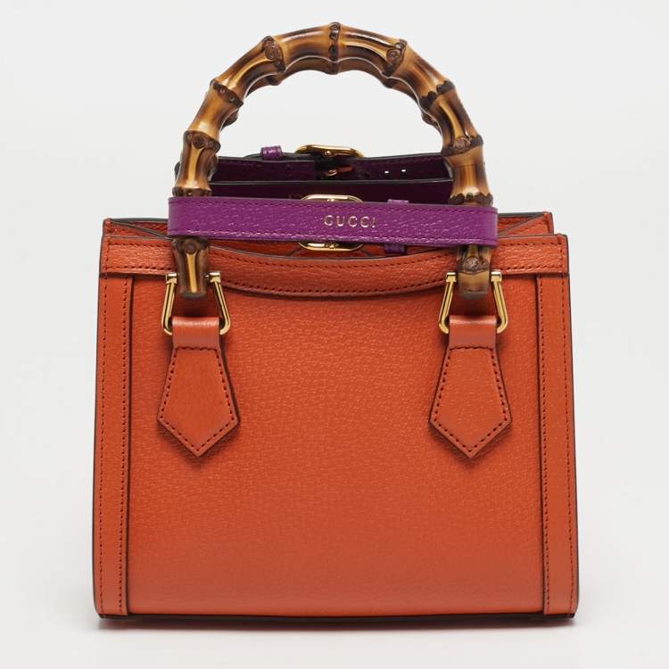 مملوكة مسبقًا Gucci Diana Mini Orange Leather Tote