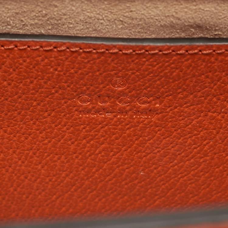 مملوكة مسبقًا Gucci Diana Mini Orange Leather Tote