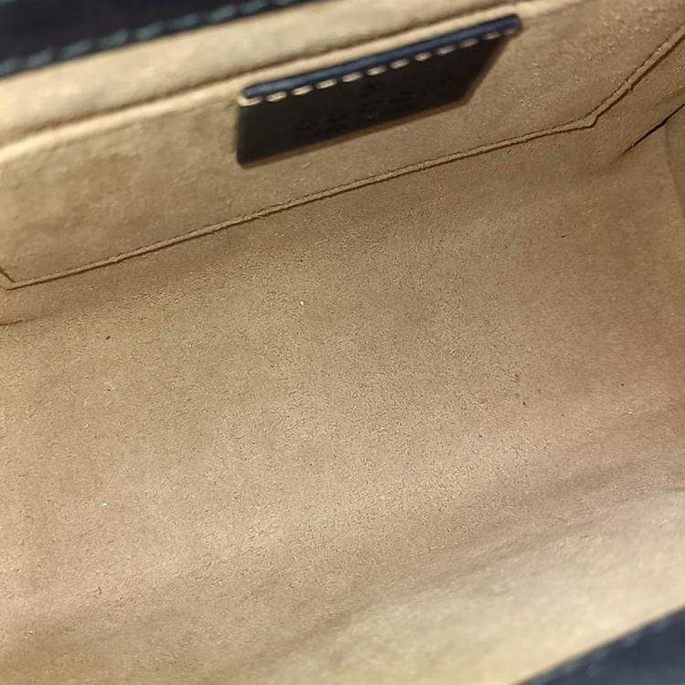 Pre Owned Gucci Black Brown Coated Canvas and Leather Supreme Shoulder Bag