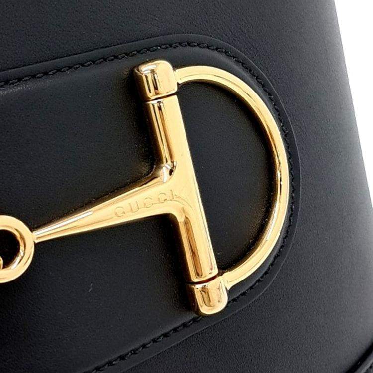 Pre Owned Gucci Black Leather 73 Small Bucket Bag