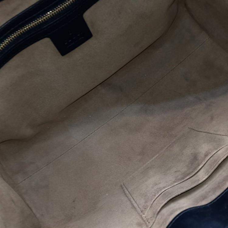 مملوكة مسبقًا Gucci Beige Black PVC Supreme Padlock Shoulder Bag