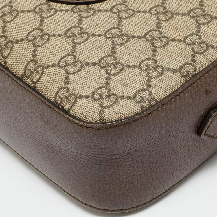 Pre Owned Gucci Neo Vintage Beige/Ebony GG Supreme Canvas Messenger Bag