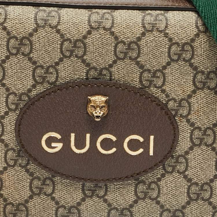 Pre Owned Gucci Neo Vintage Beige/Ebony GG Supreme Canvas Messenger Bag