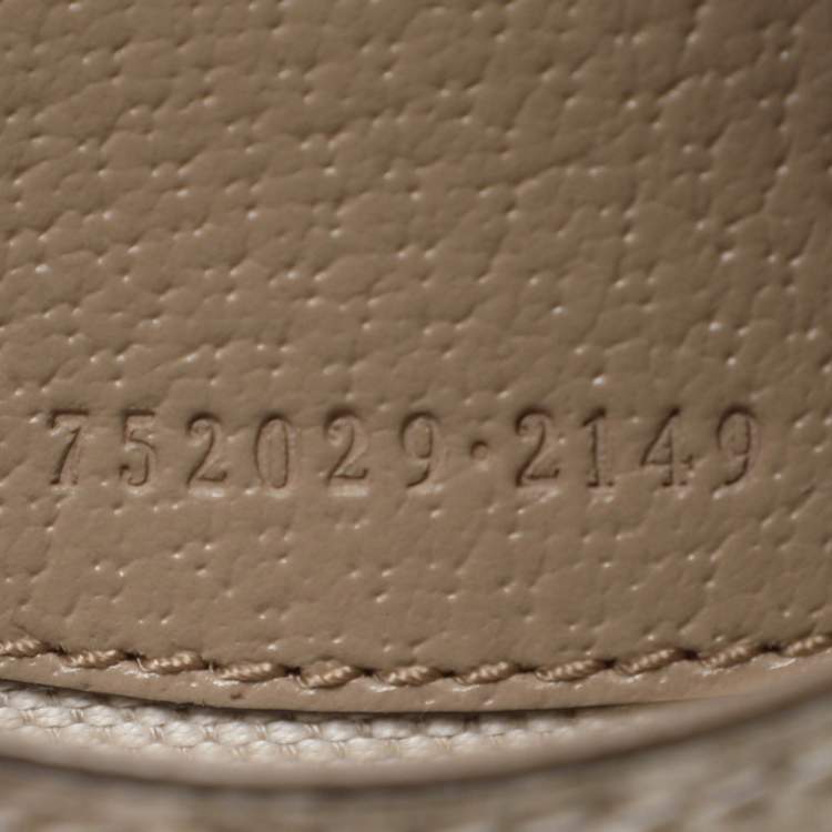 Pre Owned Gucci Dionysus Mini Beige GG Supreme Canvas Top Handle Bag