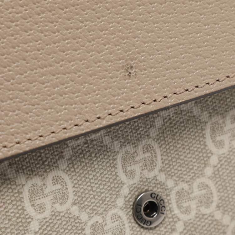 Pre Owned Gucci Dionysus Mini Beige GG Supreme Canvas Top Handle Bag