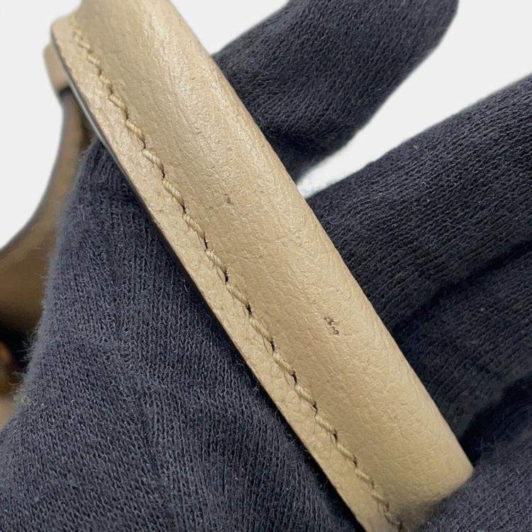 Pre Owned Gucci Interlocking G Gg Supreme 2-Way Mini Tote Beige Leather Pvc