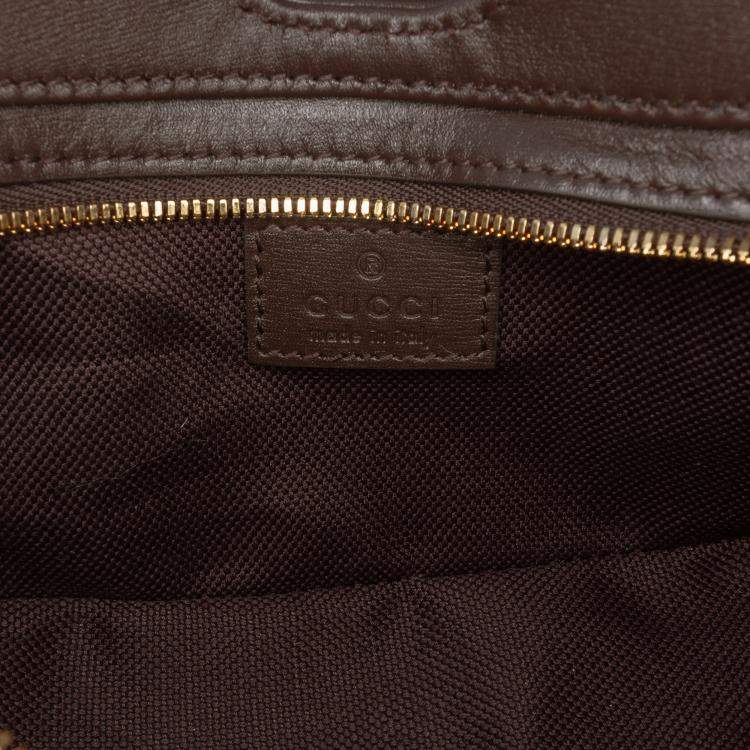 Pre Owned Gucci Brown Gucci Mini GG Supreme Moon Side Web Shoulder Bag