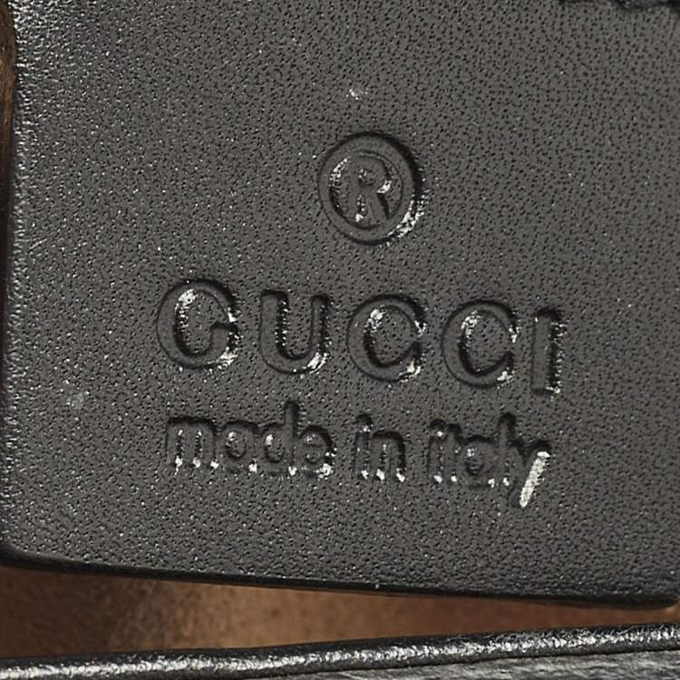 Pre Owned حقيبة يد علوية جلد غوتشيسما سوداء صغيرة قفل غوتشي