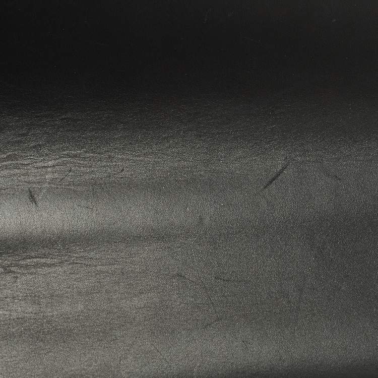 Pre Owned حقيبة يد علوية جلد غوتشيسما سودا ء صغيرة قفل غوتشي