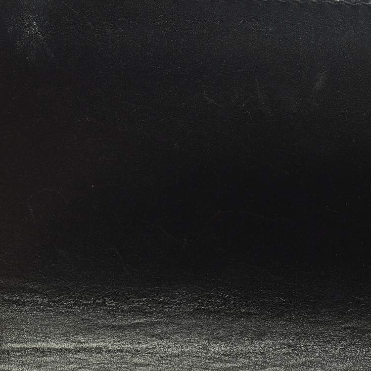 Pre Owned حقيبة يد علوية جلد غوتشيسما سوداء صغيرة قفل غوتشي