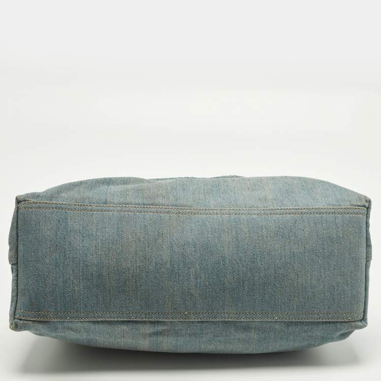 Pre Owned Gucci Soho Chain Medium Blue Denim Shoulder Bag