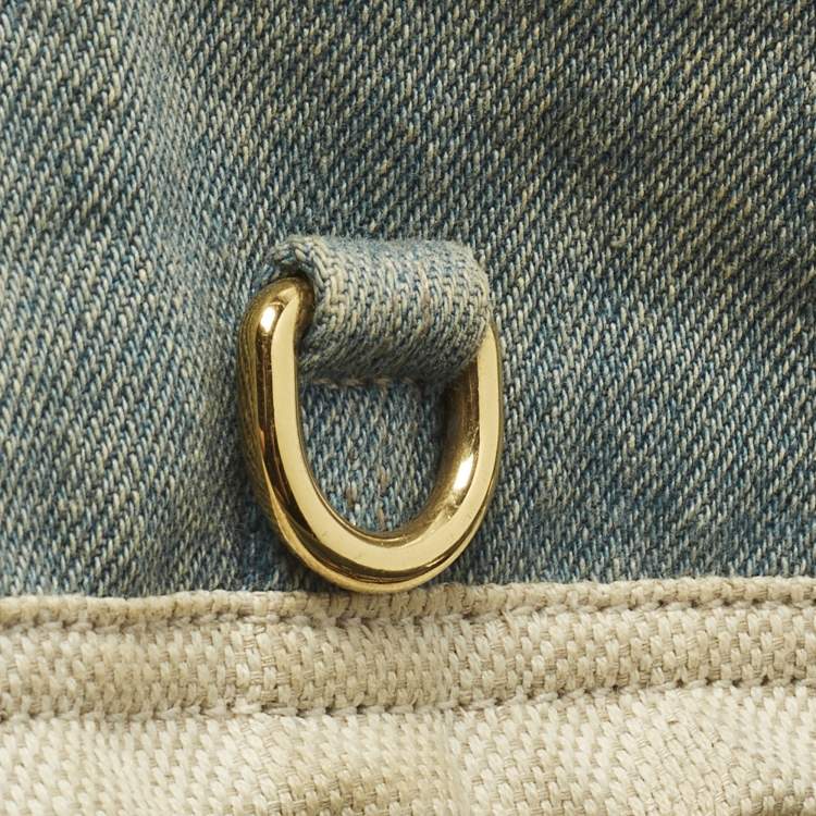 Pre Owned Gucci Soho Chain Medium Blue Denim Shoulder Bag