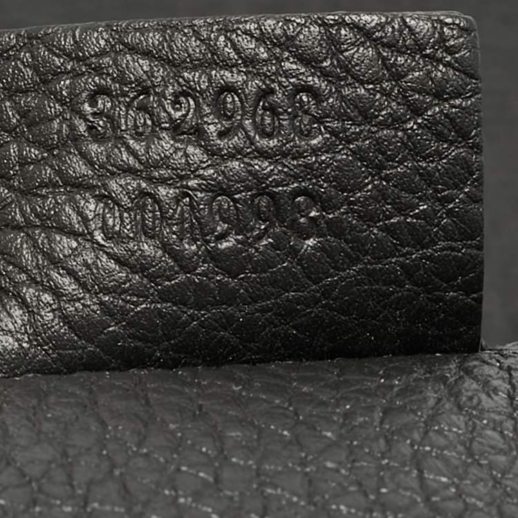 Pre Owned Gucci Soft Jackie Black Leather Hobo