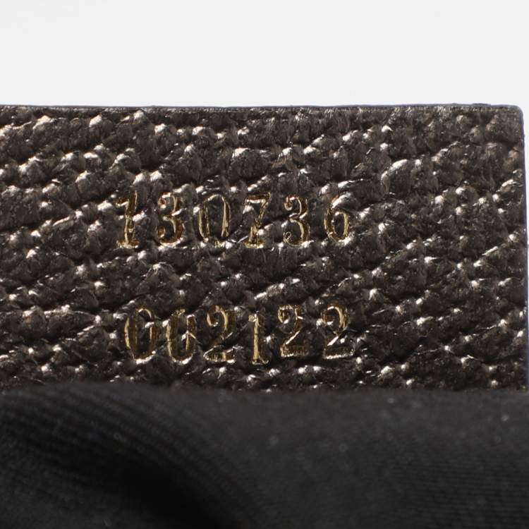 Pre Owned Gucci Abbey Medium Beige/Metallic GG Canvas and Leather Hobo