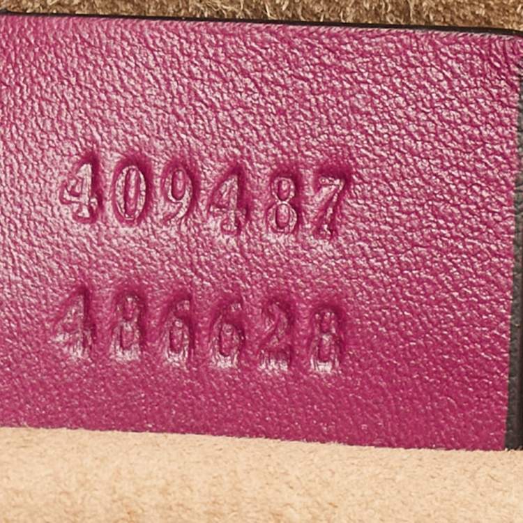 Pre Owned Gucci Padlock Small Snakeskin Purple/Beige Shoulder Bag